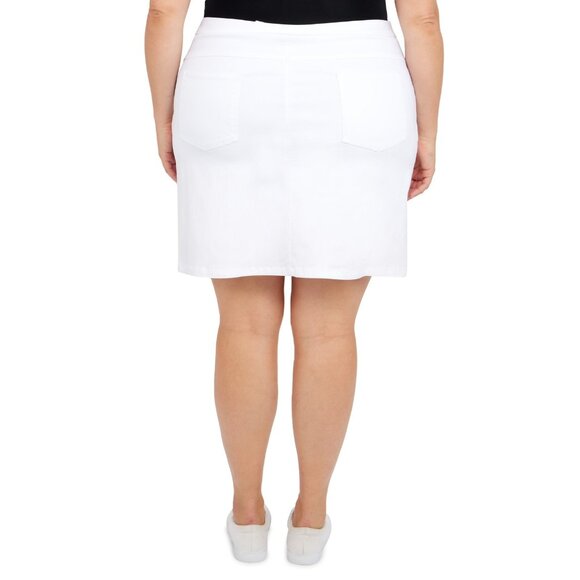 Hearts of Palm Womens Plus Stretch Pull On Skort White Size 20W - Picture 2 of 4